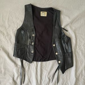 Harvey’s Leather Fashion & Contractor Children’s Vintage Western Leather Vest